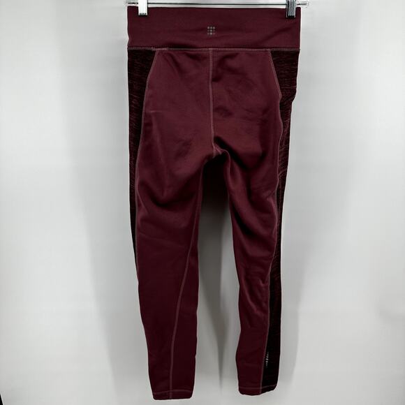 Title Nine Leggings Pull On Mid Rise Zipper Pockets Stretch Yoga Pink Small - Picture 6 of 6
